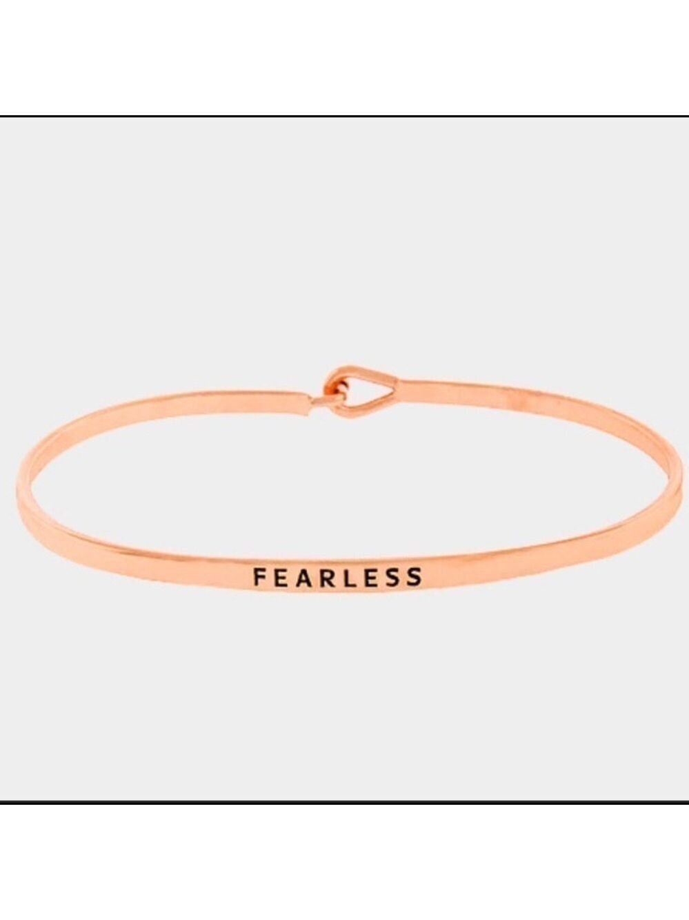 affirmation bracelet “FEARLESS” rose gold boho minimalist trendy new